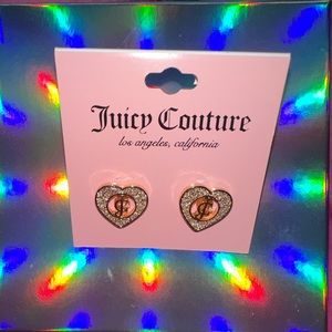 Juicy Couture heart stud earrings